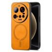 Xiaomi 15 Ultra Yellow Retro Magsafe PU Back Cover Phone Case - 1
