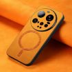 Xiaomi 15 Ultra Yellow Retro Magsafe PU Back Cover Phone Case - 4
