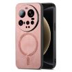 Xiaomi 15 Ultra Pink Retro Magsafe PU Back Cover Phone Case - 1