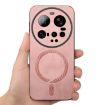 Xiaomi 15 Ultra Pink Retro Magsafe PU Back Cover Phone Case - 3