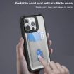 iPhone 15 Blue Card Holder Acrylic TPU Case - 3