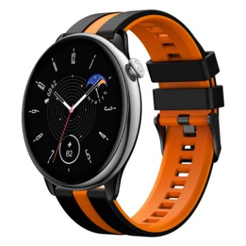 Amazfit GTR Mini 20mm Black+Orange Sports Silicone Watch Band - 1