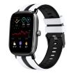 Amazfit GTS 2 Mini 20mm Two-Color Silicone Watch Band White Black - 1