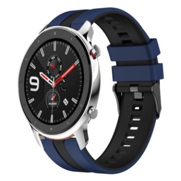 Amazfit GTR 4 22mm Blue+Black Two-Color Sports Silicone Watch Band - 1