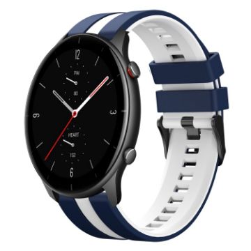 Amazfit GTR 2e 22mm Blue+White Two-Color Sports Silicone Band - 1