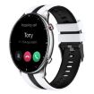 Amazfit GTR 2 22mm Two-Color Silicone Watch Band White Black - 1