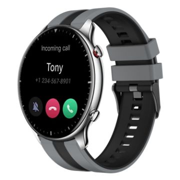 Amazfit GTR 2 22mm Grey+Black Two-Color Sports Silicone Watch Band - 1