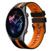 Amazfit 3 22mm Black+Orange Two-Color Sports Silicone Watch Band - 1