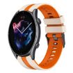 Amazfit 3 22mm Two-Color Silicone Watch Band - Starlight/Orange - 1