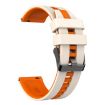 Amazfit 3 22mm Two-Color Silicone Watch Band - Starlight/Orange - 2