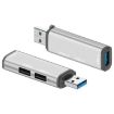 ADS-302A 3 in 1 USB Hub Expansion Station USB 3.0/2.0 Adapter Grey - 2