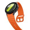 Samsung Galaxy Watch 5 Pro Orange Wave Pattern Silicone Band - 4