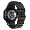 Samsung Galaxy Watch 4 40/44mm Black Wave Pattern Silicone Band - 2