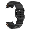 Samsung Galaxy Watch 4 Classic 42/46mm Black Silicone Wave Band - 3