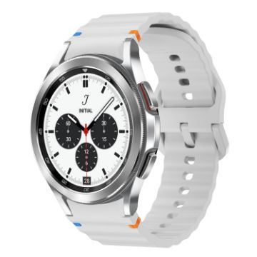 Samsung Galaxy Watch 4 Classic 42/46mm Light Gray Silicone Band - 1