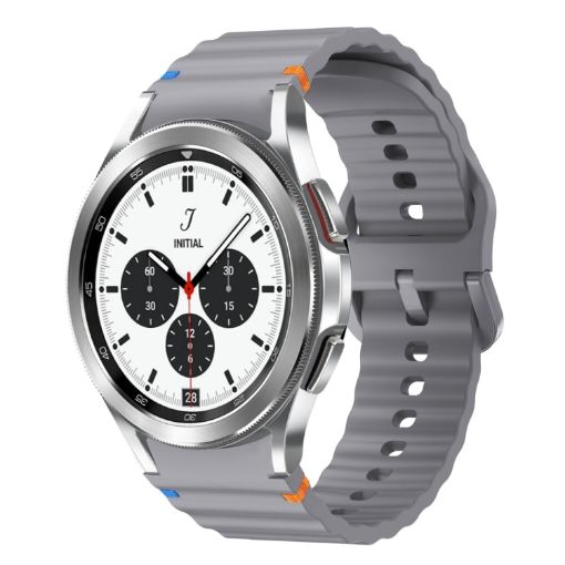 Samsung Galaxy Watch 4 Classic 42/46mm Dark Gray Silicone Band - 1