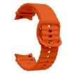 Samsung Galaxy Watch 4 Classic 42/46mm Orange Silicone Band Wave Pattern - 3