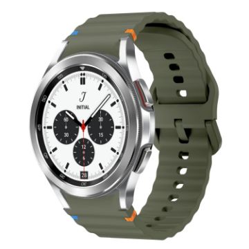 Samsung Galaxy Watch 4 Classic 42/46mm Army Green Silicone Band - 1