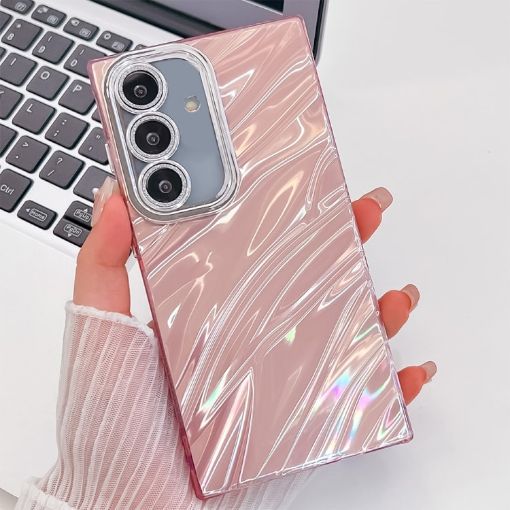 Samsung Galaxy S24+ 5G Pink Glitter TPU Case with Lens Film - 1