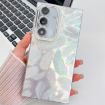 Samsung Galaxy A35 5G Glitter TPU Case with Lens Film - White Feathers - 1