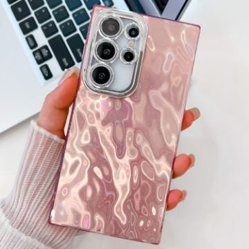 Samsung Galaxy S24 Ultra 5G Pink Glitter TPU Case with Lens Film - 1