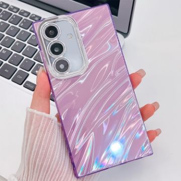 Samsung Galaxy A15 5G Glitter TPU Case with Lens Film - Purple Ripples - 1