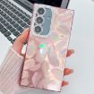 Samsung Galaxy S24 5G Pink Feathers Glitter TPU Case with Lens Film - 1