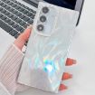 Samsung Galaxy A25 5G Glitter TPU Case with Lens Film - White Feather Yarn - 1
