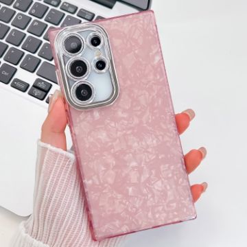 Samsung Galaxy A54 5G Glitter TPU Case with Lens Film - Pink Shell Pattern - 1