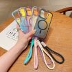 iPhone 17 Bright Shadow Magsafe Discoloration Case with Strap (Black) - 2