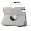 iPad Pro 13 2024 ENKAY 360 Rotation TPU Leather Case with Pen Slot Grey - 3