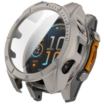 Garmin Fenix 8 AMOLED 51mm Tempered Glass PC Case - Titanium Blue - 1