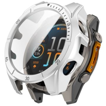 Garmin Fenix 8 AMOLED 43mm Tempered Glass PC Watch Case Silver Black - 1