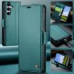Samsung Galaxy S25 5G CaseMe 023 Butterfly Buckle RFID Leather Case Green - 8