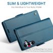 Samsung Galaxy S25 5G CaseMe 023 Butterfly Buckle RFID Leather Case Blue - 3
