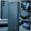 Samsung Galaxy S25 5G CaseMe 023 Butterfly Buckle RFID Leather Case Blue - 8