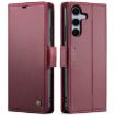 Samsung Galaxy S25+ 5G CaseMe 023 Butterfly Buckle Leather Case Red - 1
