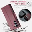 Samsung Galaxy S25+ 5G CaseMe 023 Butterfly Buckle Leather Case Red - 4