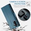 Samsung Galaxy A36 CaseMe 023 Butterfly Buckle RFID Leather Case Blue - 4