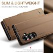 Galaxy Z Fold7 CaseMe 023 Butterfly Buckle RFID Leather Case (Brown) - 7