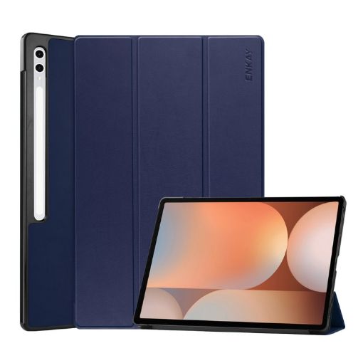 Samsung Galaxy Tab S10+/S9+/S9 FE+ Tri-fold Leather Case with Pen Slot - 1