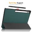 Samsung Galaxy Tab S10+/S9+/S9 FE+ Tri-fold Leather Case with Pen Slot - 4