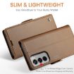 OPPO Reno12 5G CaseMe 023 Brown Leather RFID Anti-theft Phone Case - 5