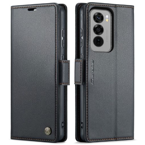OPPO Reno12 Pro 5G CaseMe 023 Leather Phone Case Black RFID Anti-theft - 1