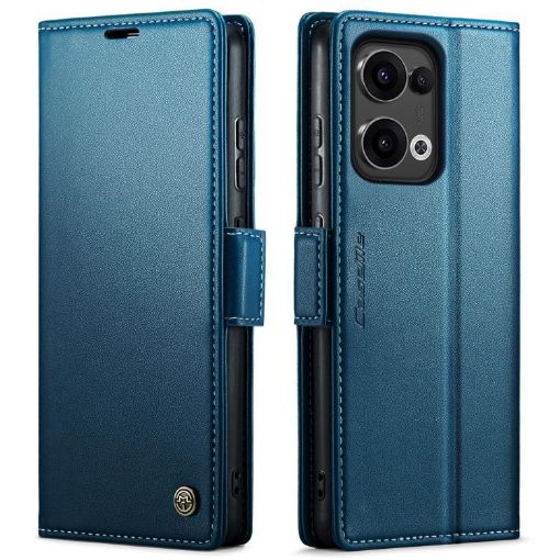OPPO Reno13 CaseMe 023 Blue Butterfly Buckle RFID Leather Phone Case - 1