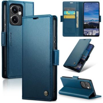OPPO Reno13 F 4G/5G CaseMe 023 RFID Leather Phone Case - Blue - 1