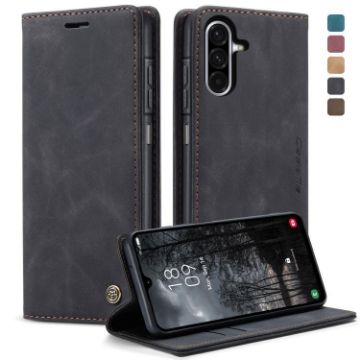 Samsung Galaxy A26 CaseMe 013 Flip Leather Phone Case - Black - 1