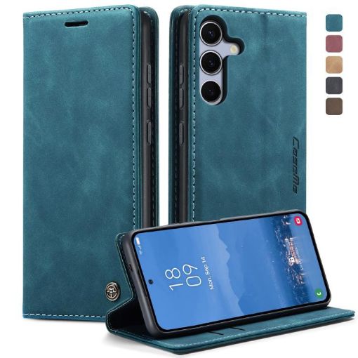 Samsung Galaxy S25+ 5G CaseMe 013 Flip Leather Case - Blue - 1