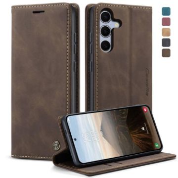 Samsung Galaxy S25+ 5G CaseMe 013 Flip Leather Case (Coffee) - 1