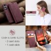 Samsung Galaxy S25 5G CaseMe 013 Red Leather Flip Phone Case - 4